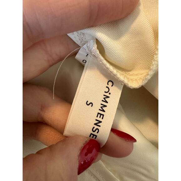 Commense Women's Small White Business Casual Pocketed Straight Leg Pants - Picture 3 of 4